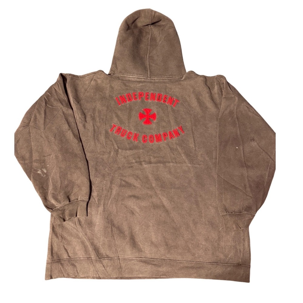 Independent Truck Company Hoodie Mens XL Faded Red Cross Logo Pullover Skate